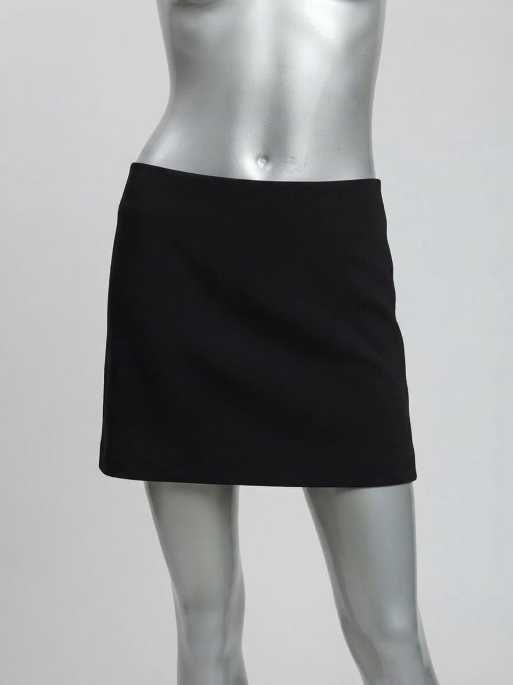 Vintage United Colors Benetton Black Micro Mini Skirt IT 42 Made Italy 90s